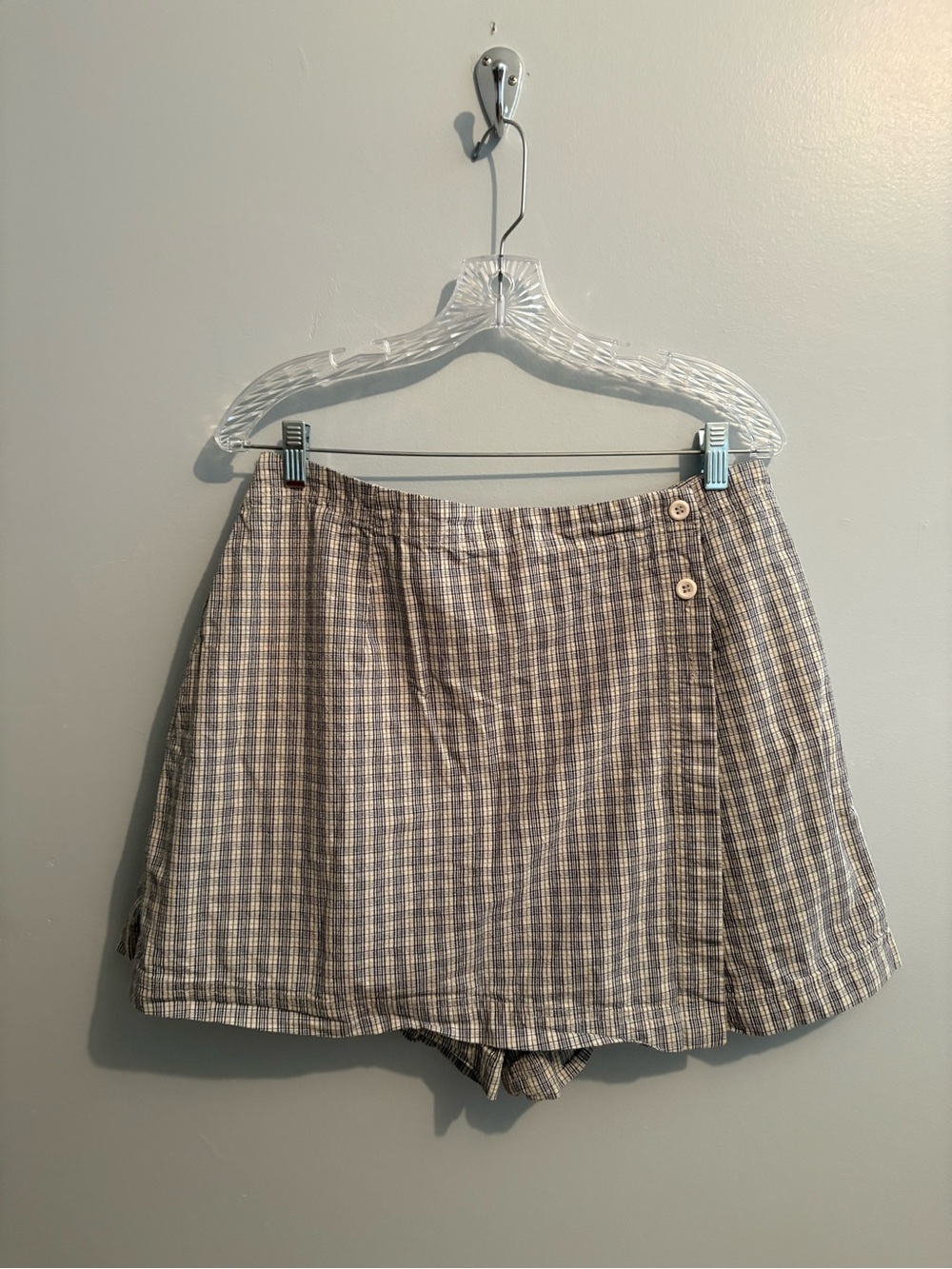 Tapemeasure Plaid A-Line Women’s Size 16 Skort Gray 100% Cotton Retro Y2K Preppy